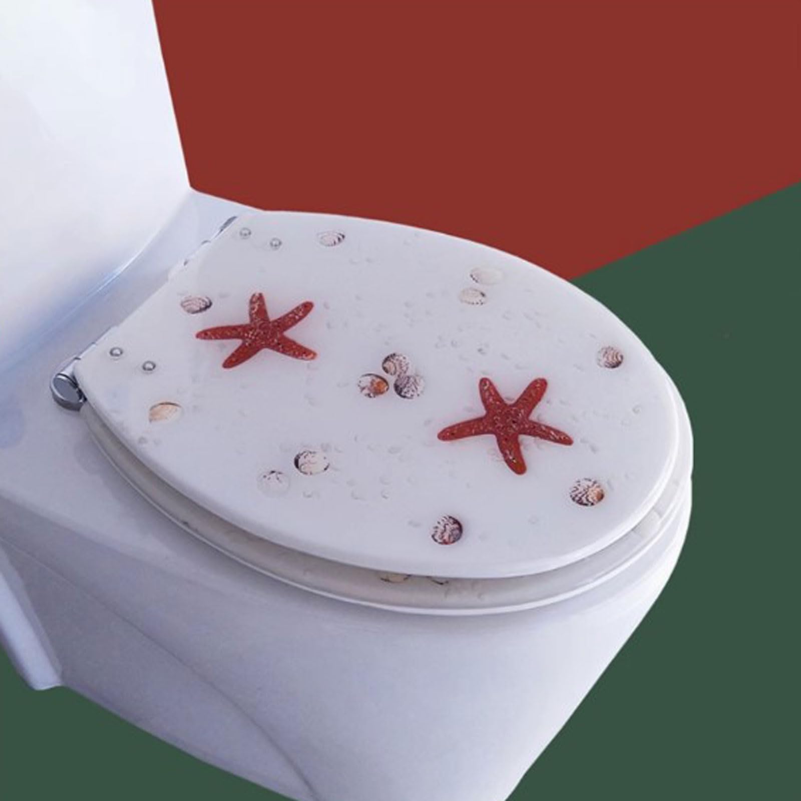 Asiento de inodoro de cierre suave con bisagras ajustables de liberación rápida, fácil de limpiar y montar, fuerte capacidad de carga, diseño de ajuste universal (estilo 8)