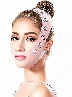 1 máscara facial reutilizable con línea en V,...