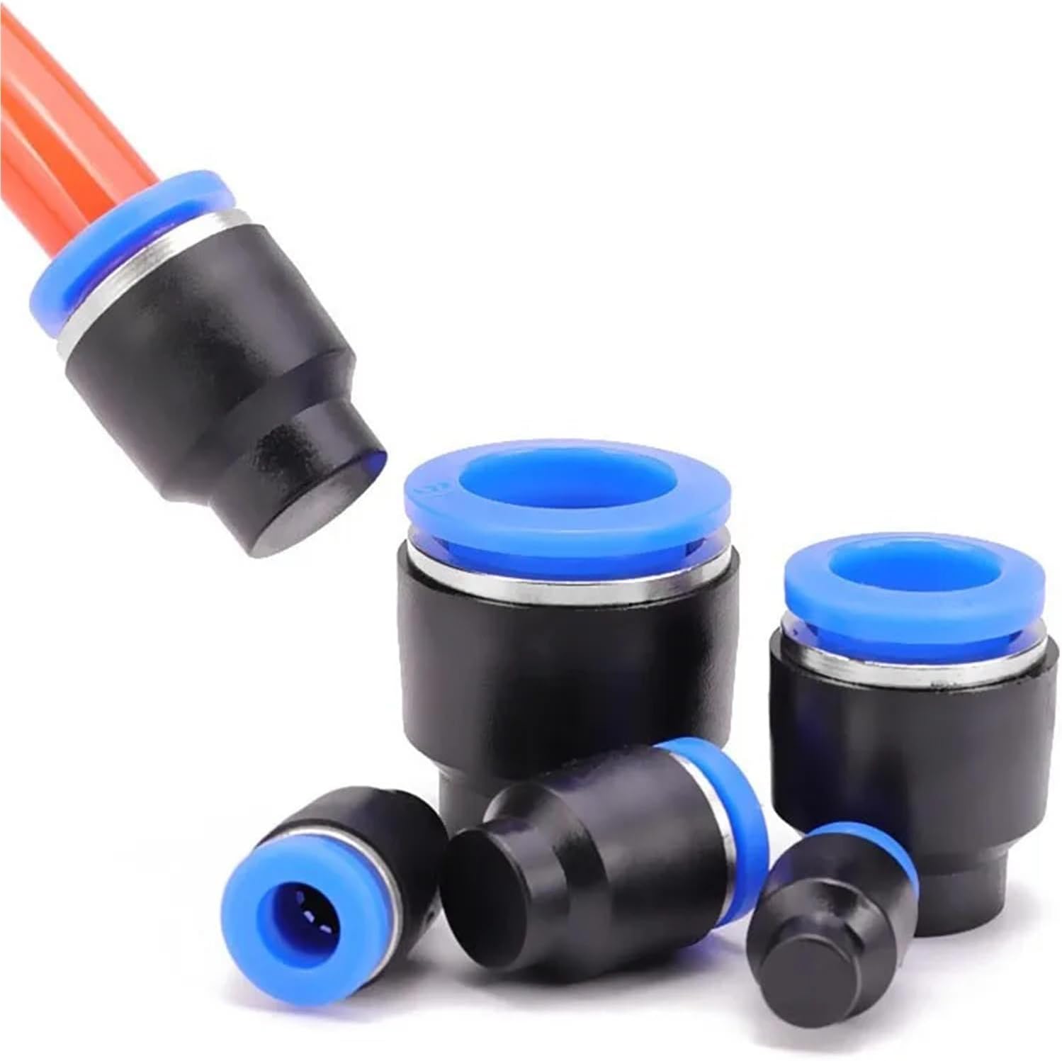 4mm/6mm/8mm/10mm/12mm Pneumatic Fittings Fitting Hose Tube Seal Connector Line 20Pcs(PP-10)