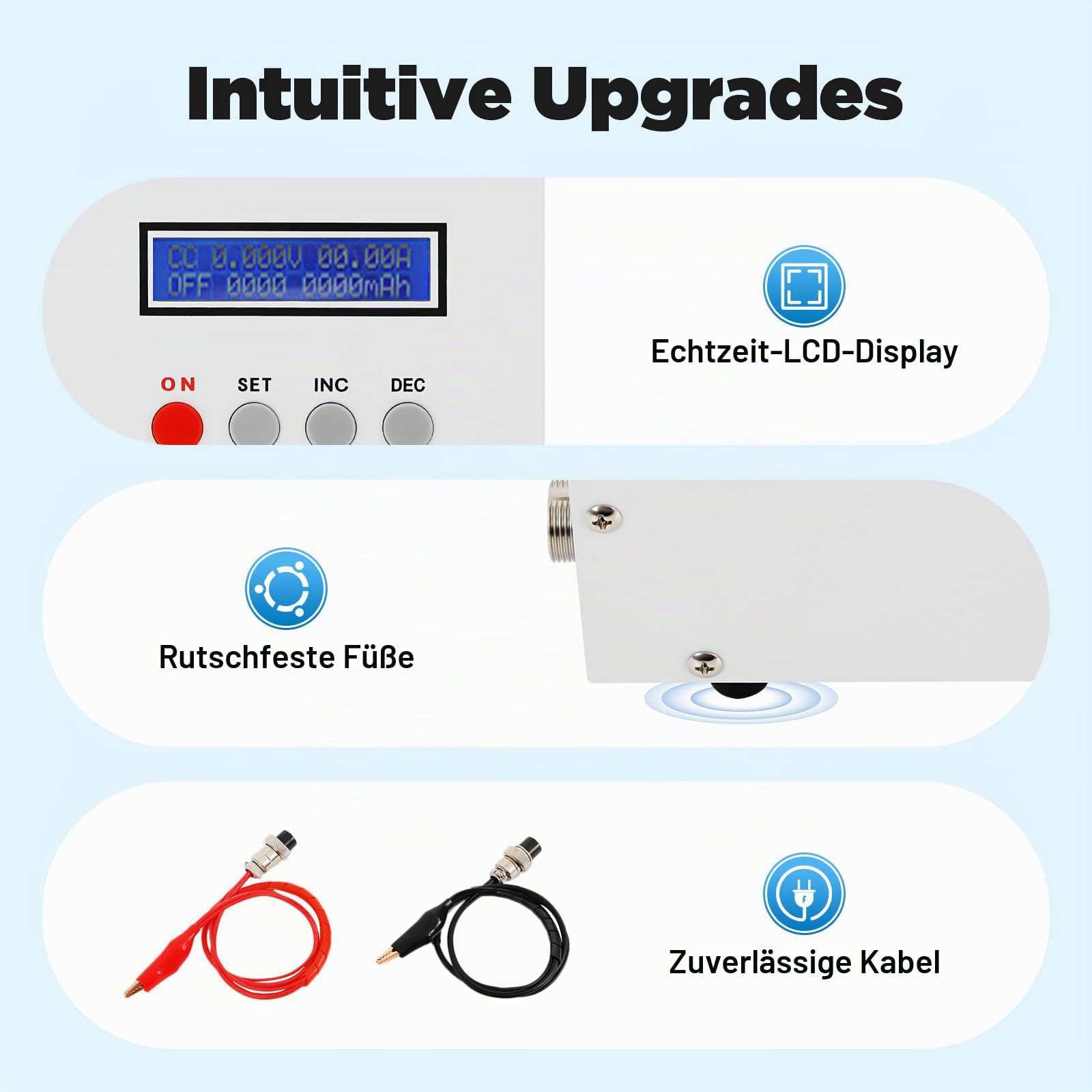 EBC-A20 Batterietestgerät Kapazität Tester Lithium/Blei-Säure Batterie Tester Elektronische Last Battery Tester 85W 5A Laden 20A Entladen