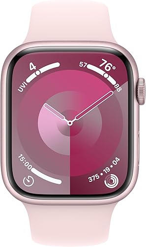 Miniatura 7 de Apple Reloj inteligente de la serie 9 GPS de 1.772 in con caja de aluminio plateada con correa deportiva azul tormenta SM. rastreador de fitness,