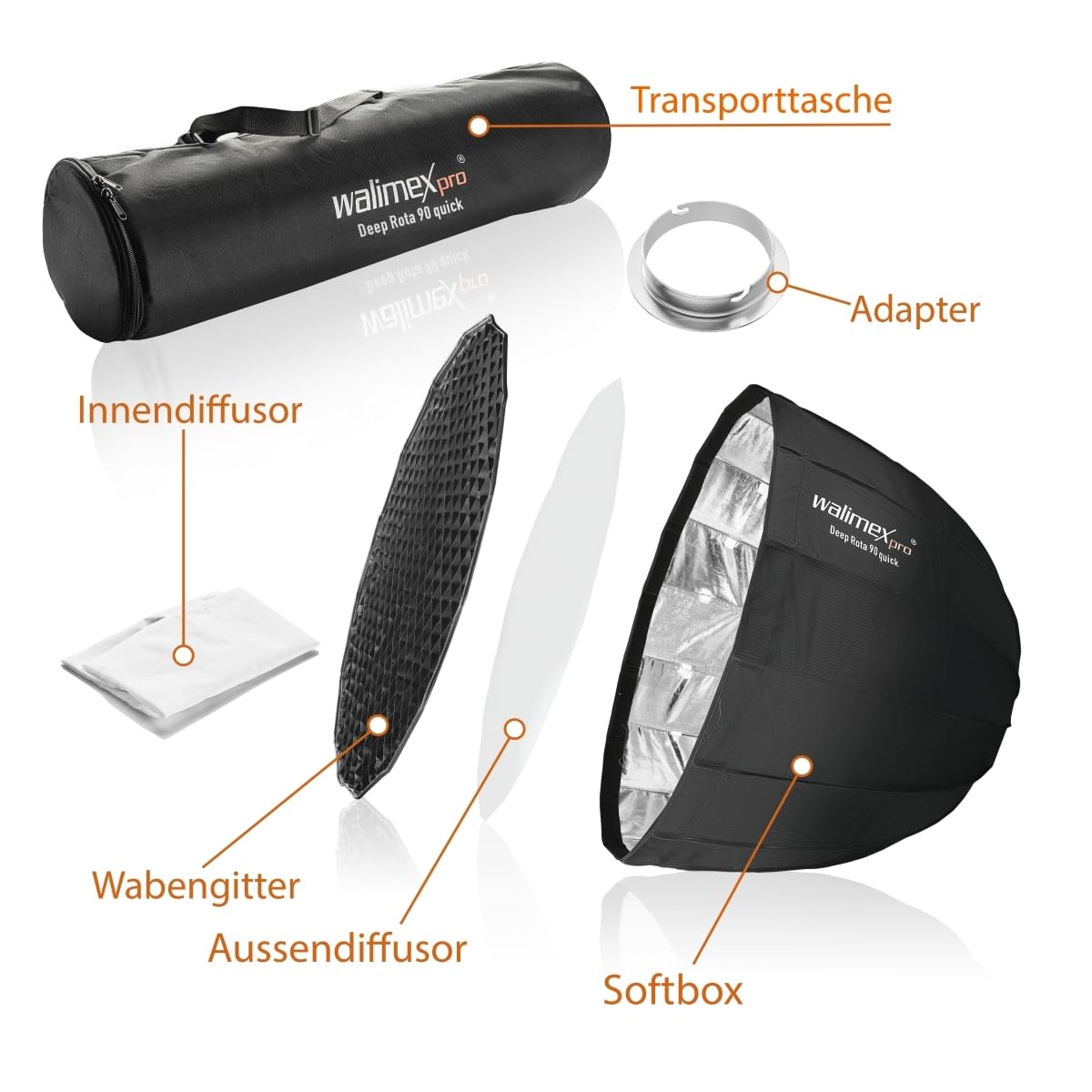 Walimex pro SL Deep Rota Softbox QA90 Elinchrom