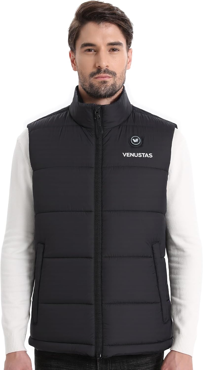 Venustas Men's Heated Vest, 9V USB-C Heated Vest Compatible with Most USB-C Output Power Banks (Battery Not Included) - Image 2