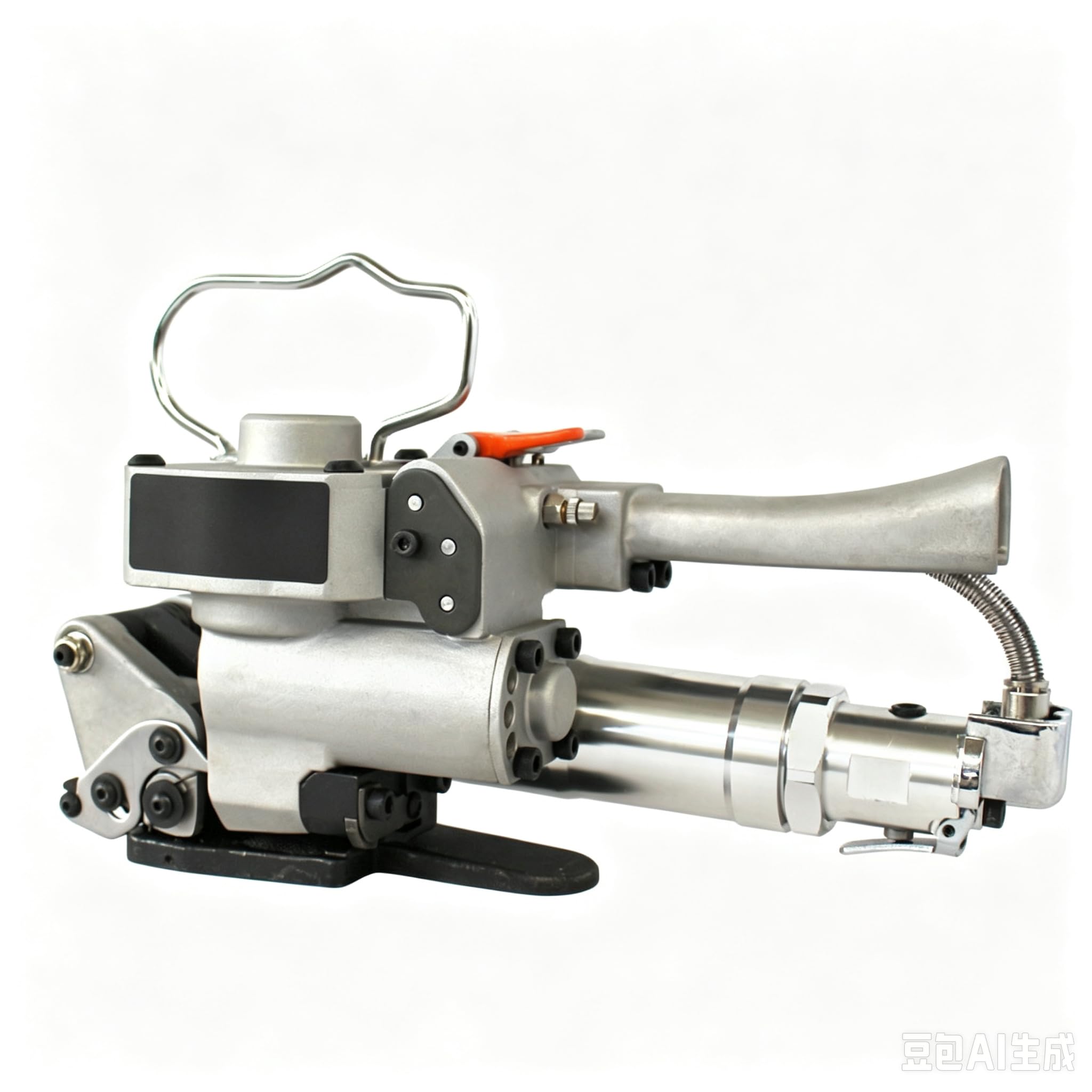 Reggiatrice Pneumatica Portatile, Macchina Reggiatrice Manuale Ad Aria Compressa, Saldatura A Caldo per Reggette in Pp E Pet (19-25 Mm), Forza di Tensione Regolabile Fino A 3500 N