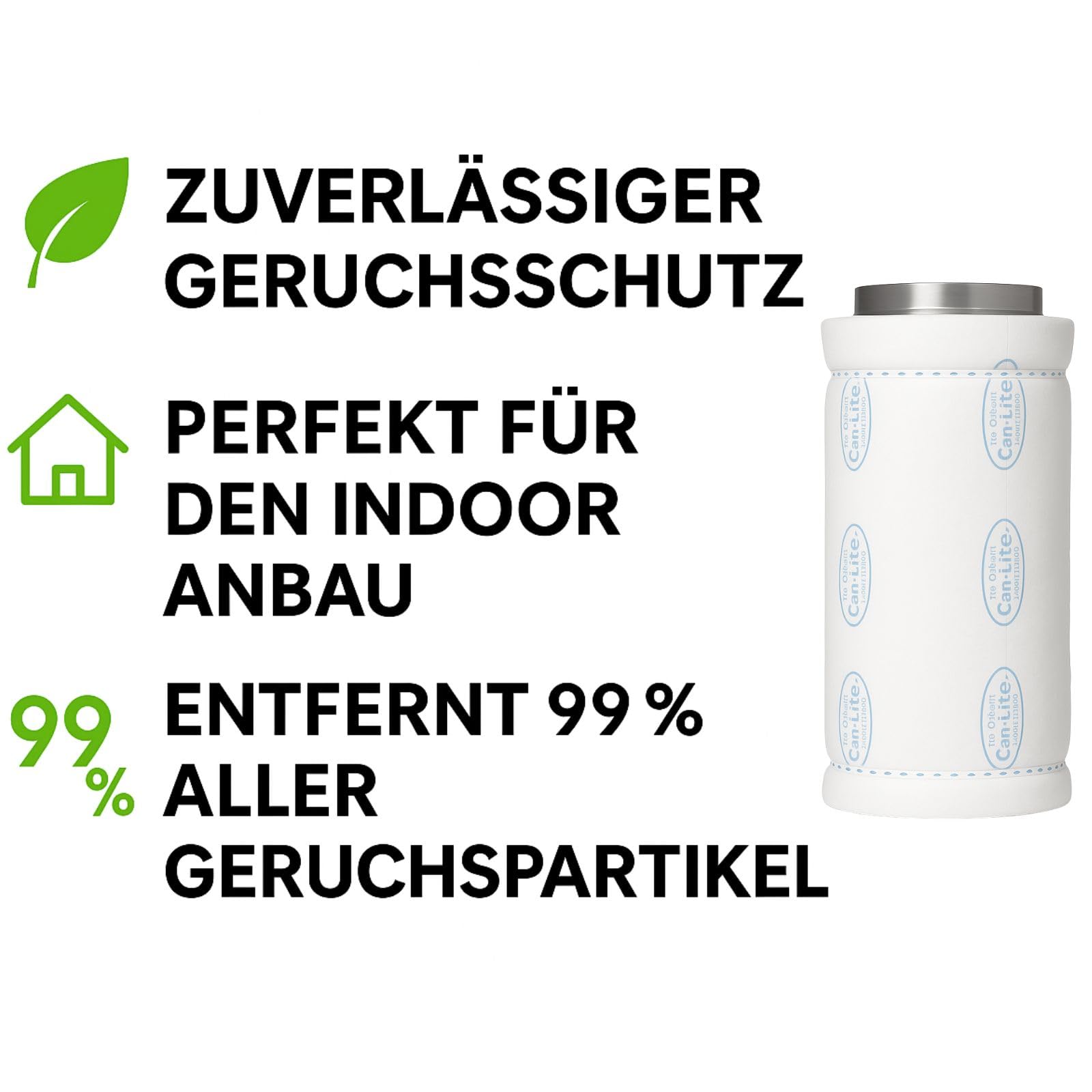 Weedness Filtro de carbón Activo Can-Lite 3500 m³ - Ventilador de Tubo AKF Cultivo Interior Ventilación Filtro de Olor Extracción Conjunto climático