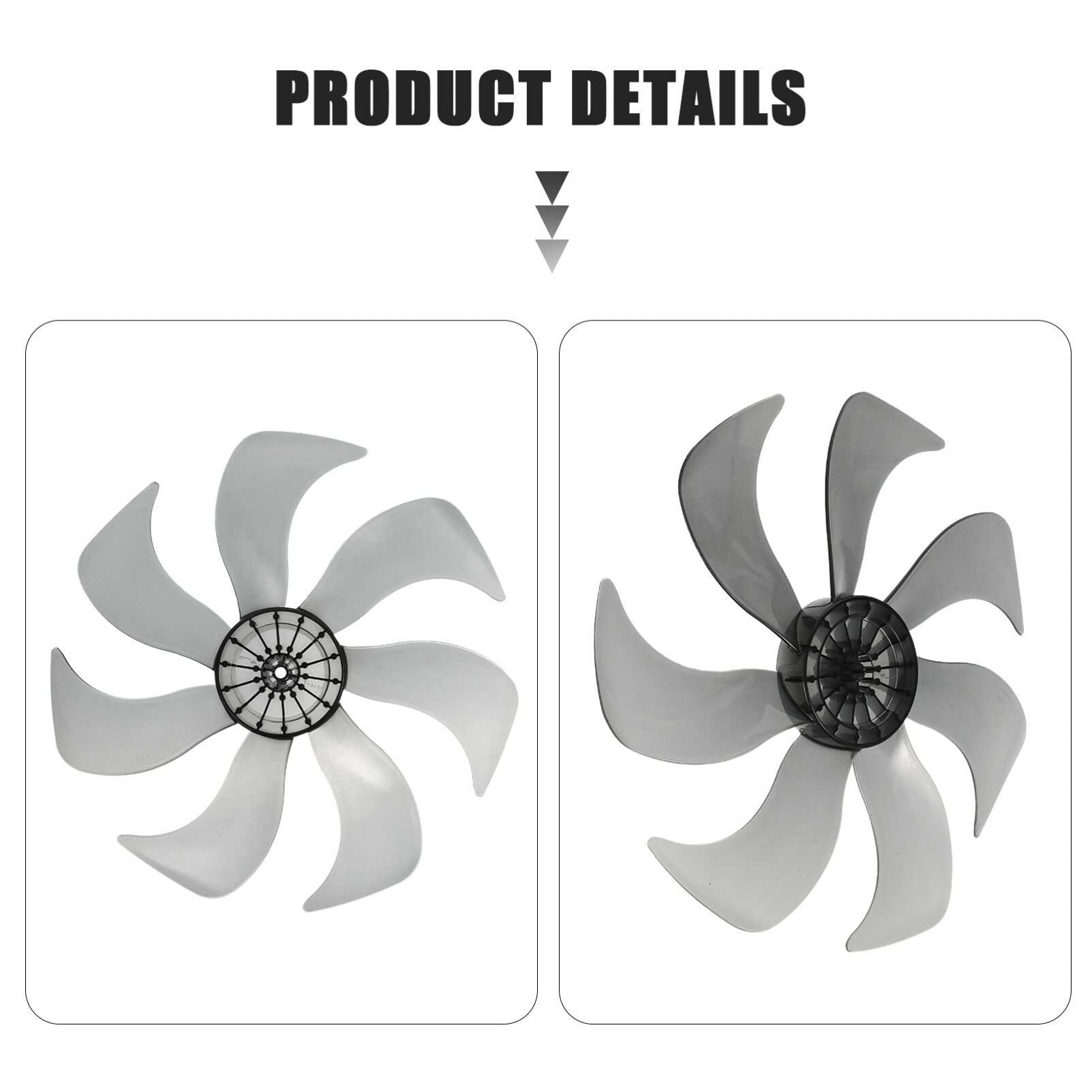 PRETYZOOM Ventilatore da Terra Foglie Ricambio per Ventilatore Elettrico da Tavolo Tondo