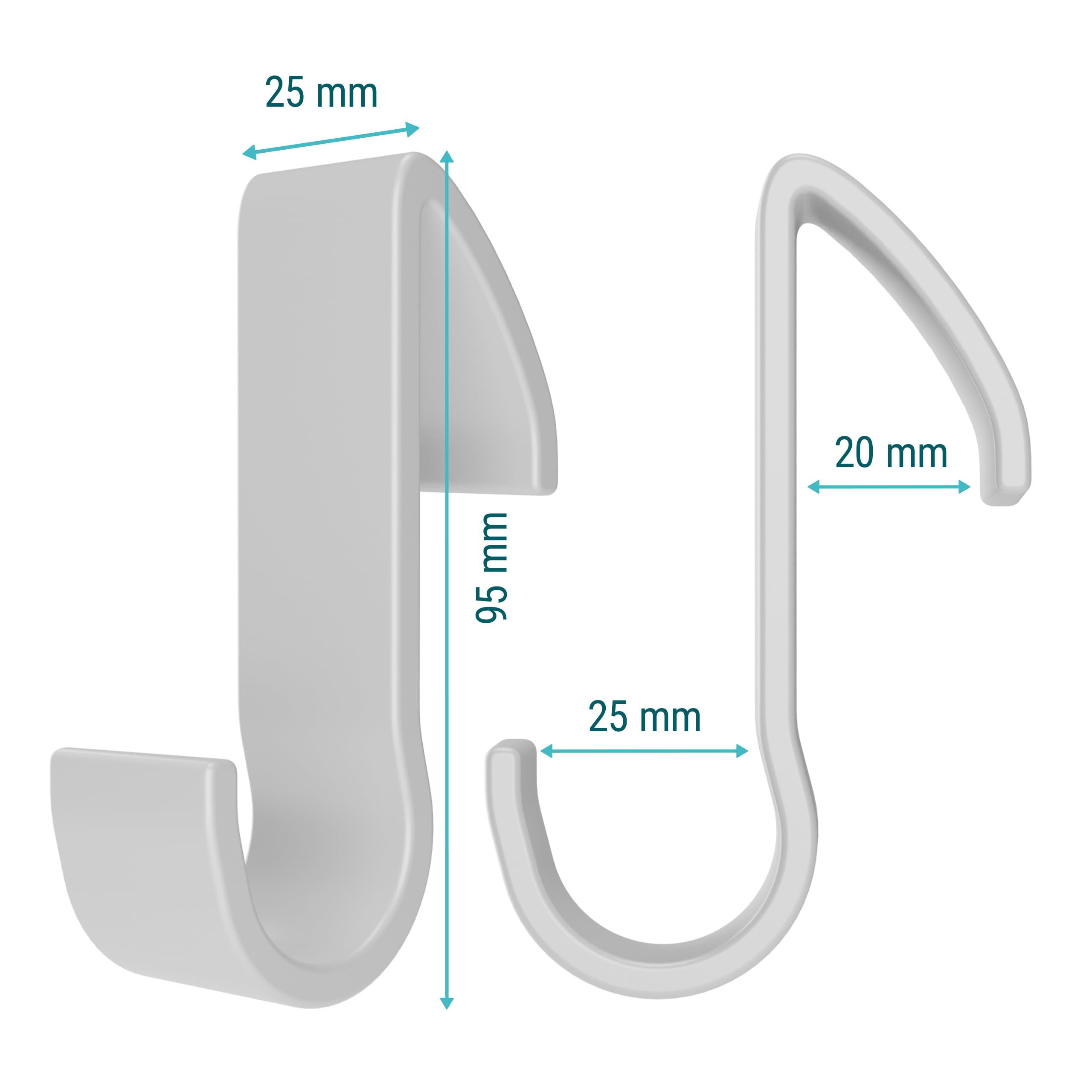 Sillar Ganci per termoarredo bianchi 8 pezzi – ganci scaldasalviette bagno senza forare, appendini termoarredo bagno, ganci doccia accappatoio, porta asciugamani termosifone ABS