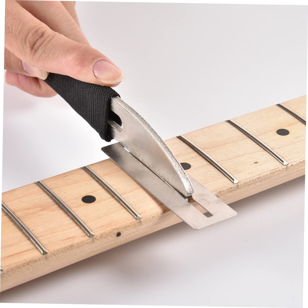 ibasenice Frettes pour Guitare avec Abrasifs Diamantés Outil de Polissage et Kit de Luthier pour Ajustement et Entretien