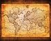 Culturenik World Map Antique Vintage Old Style Decorative Educational Poster Print, 16x20 Unframed