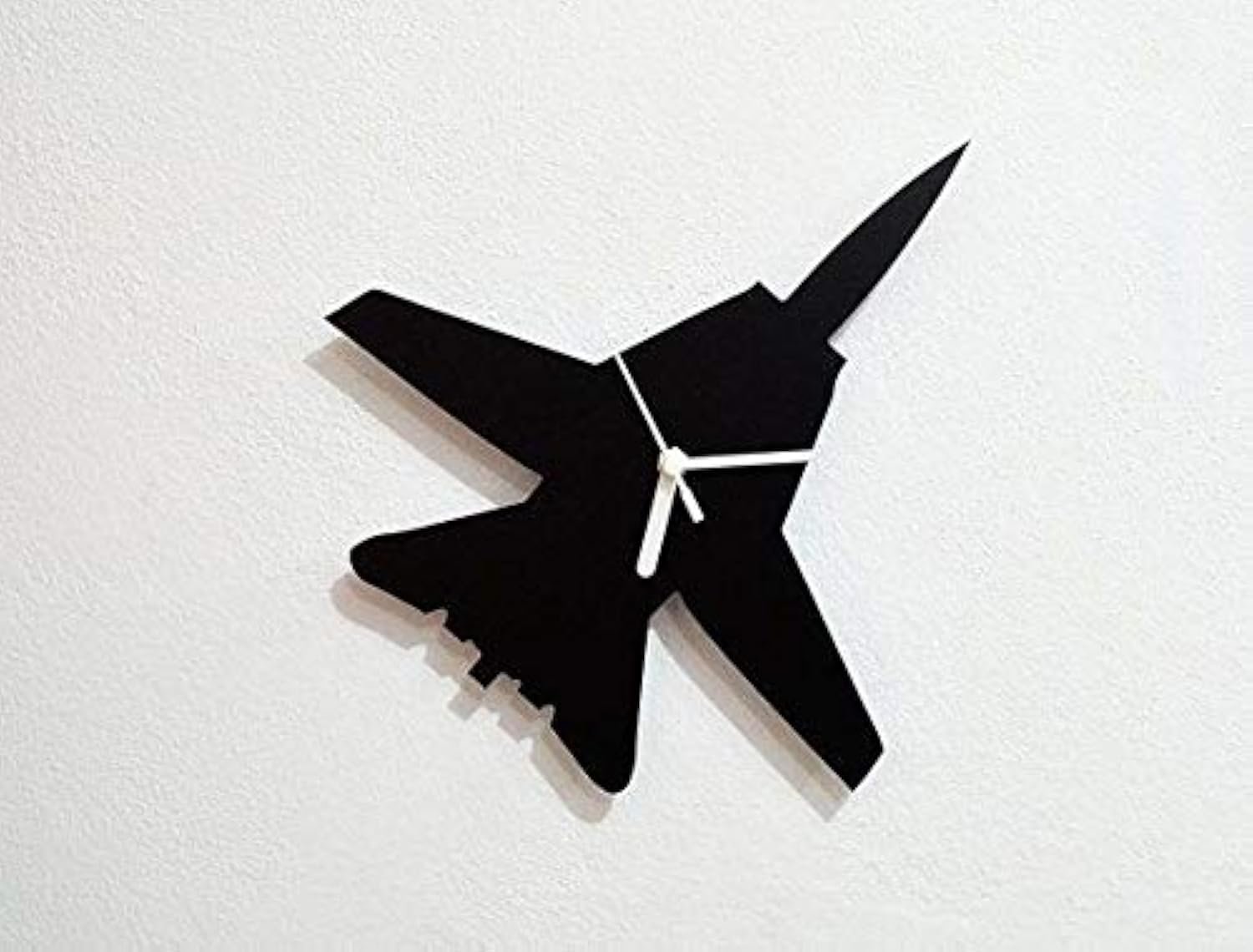 Aeroplane Designer ACP Waterproof Wall Clock for Living Room | Clock for Bedroom | Clock for Gift (Glossy Black), ROMAN0082