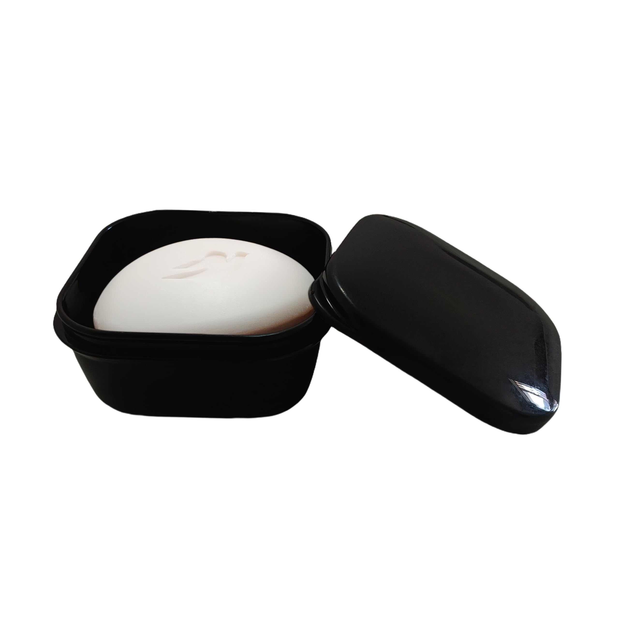 Travel Soap Container with Lid, Vonpri Soap Case Holder for Shower Traveling Accessories Bathroom Soap Dishes Shampoo and Conditioner Bar Soap Box for Gym Camping Business Trip (Black)