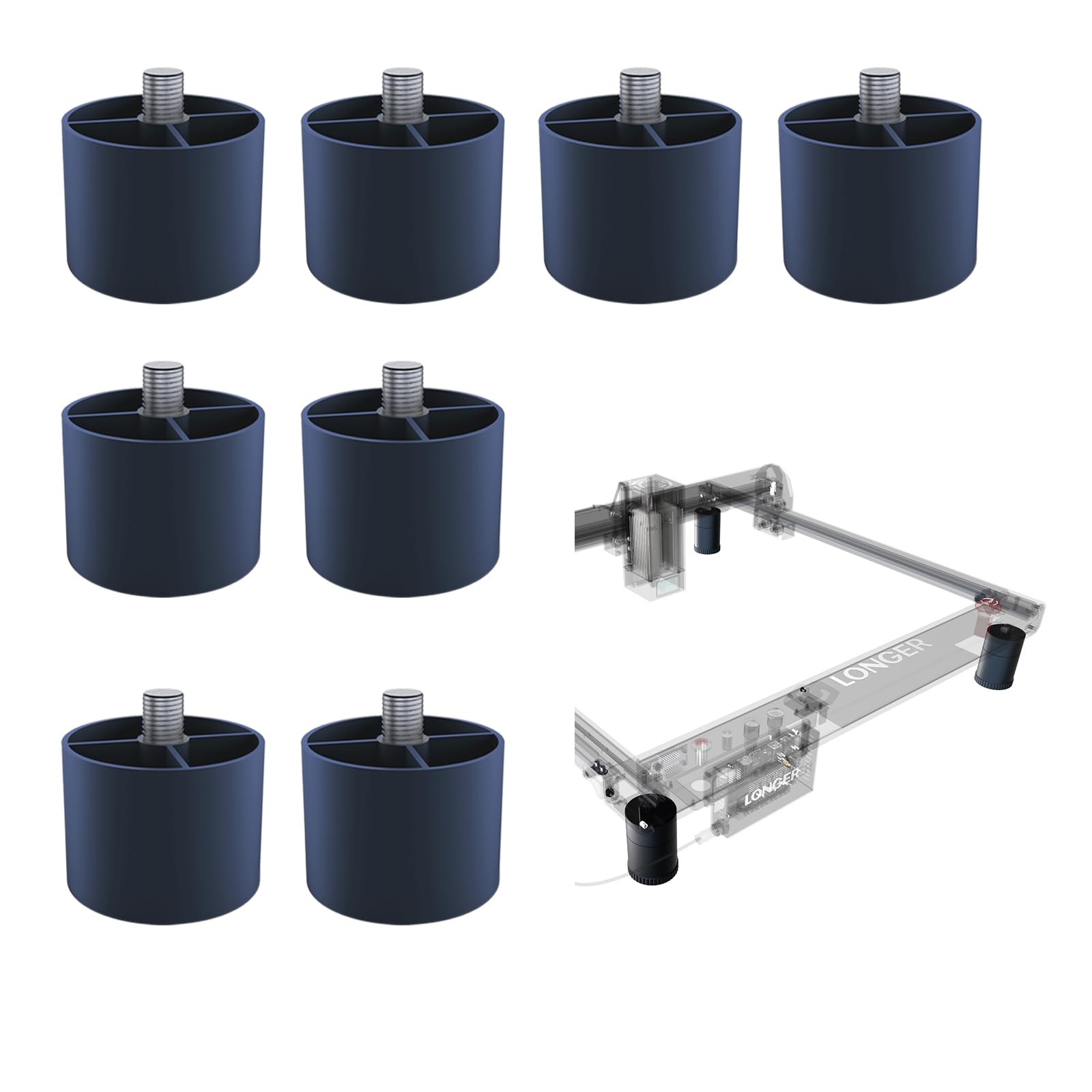 8Pcs Laser Engraver Raiser Laser B1 Engraving and Cutter Machine, Laser Engraving Machine Riser, Eight Pieces of Raised Footpads