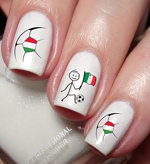 Italy Football Soccer Fan Nail Art Decal Sticker