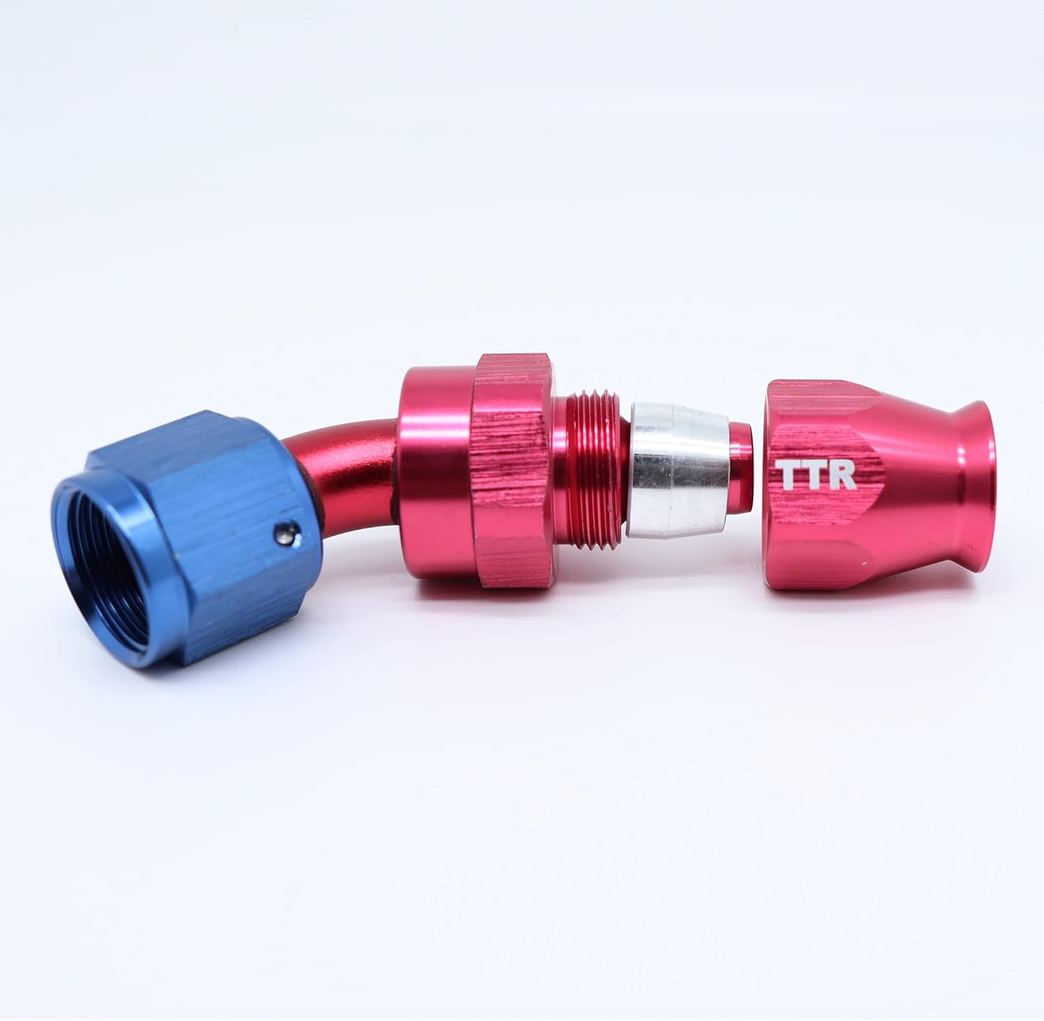 TT Racing -6 AN6 PTFE Swivel Fittings & Black Nylon Fuel Line Hose Kit E85 12ft NLPTFEAN6_KIT_XIAO