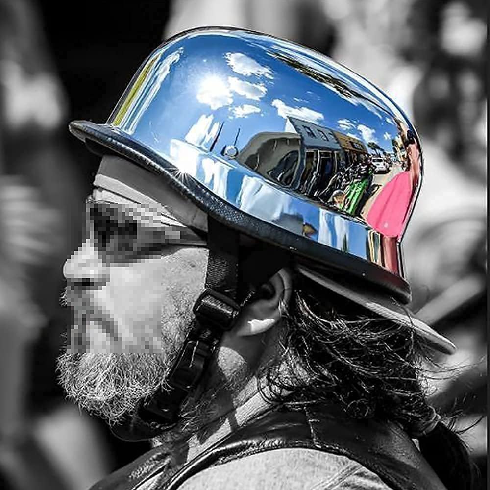 gentleman motorcycle helmet Mirror Silver Chrome Retro Half Face German Aldult Men Women DOT Approved Half Helmet ABS Shell Vintage Motorbike Helmets for Scooter Street Cruiser Jet Style Moped Cap-Small : Automotive BY NOVA Air Force Shoe Back Color:Pumpkin/Chartreuse