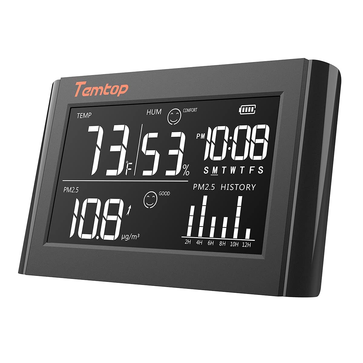 Temtop P20 Digital Thermometer and Hygrometer PM2.5 Air Quality Monitor