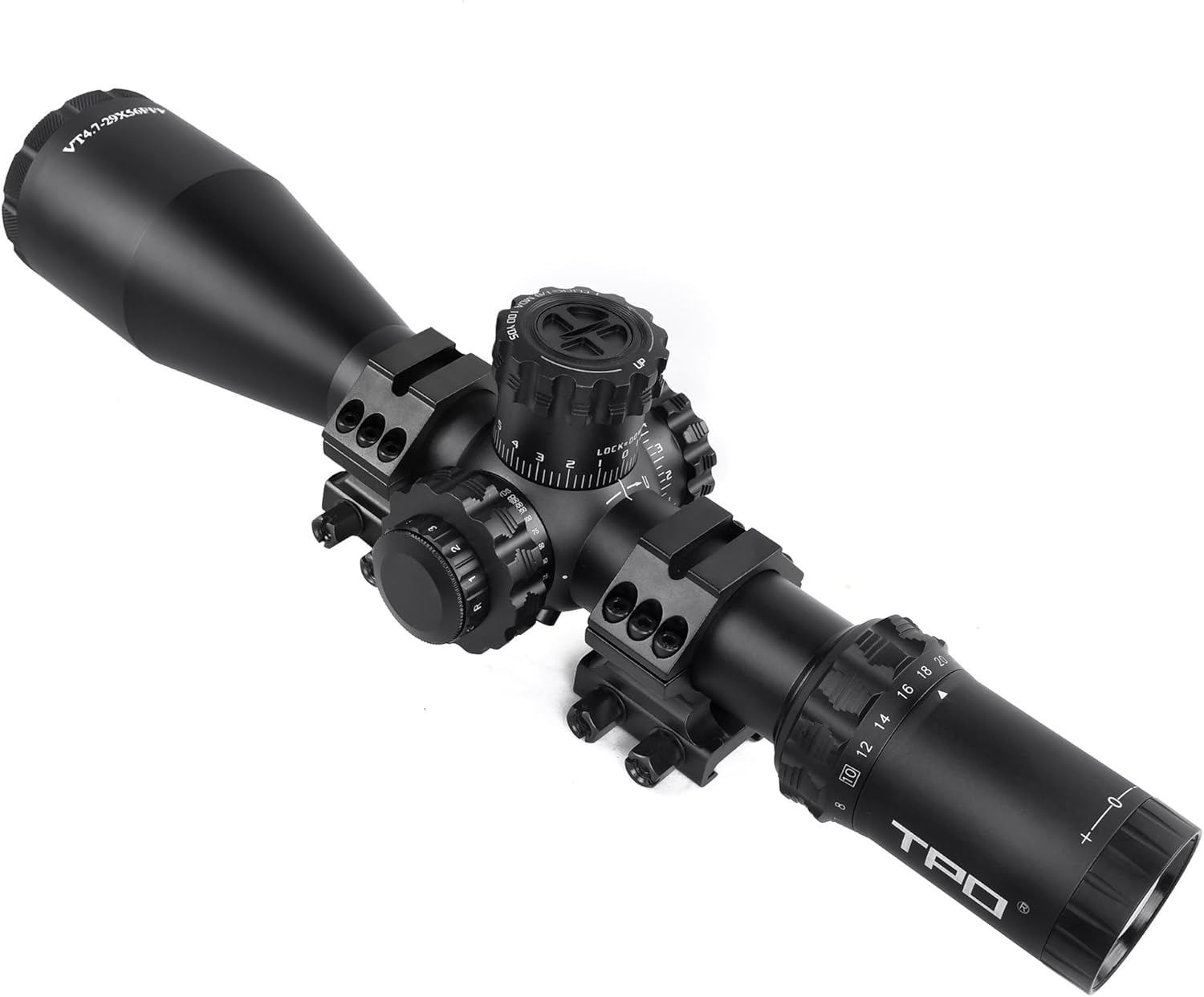 Sniper Scope 4.7-29X56 35mm Tube First Focal Plane Rifle Scope, Side Parallax Adjustment Long Range Scope (VT4.7-29X56FFP)