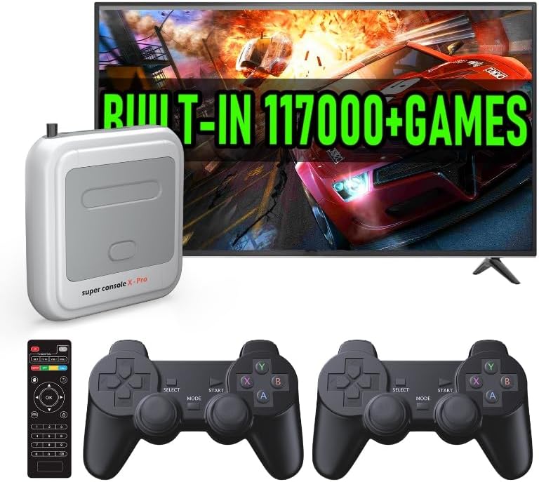 Amazon.com: Kinhank Super Console X Pro Retro Game Console with 117000 ...