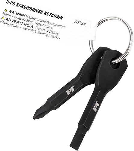 Miniatura 6 de Performance Tool Juego de destornilladores de llavero de acero 20234 con Phillips y llaves ranuradas, recubrimiento en polvo negro para mayor