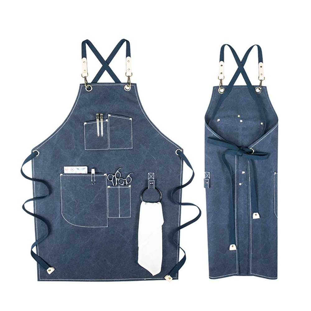Grembiule Da Lavoro Per Uomo Donna Grembiuli Con Pettorina Con Tasche Porta Attrezzi Grembiule Da Barbecue Cinghie Incrociate Grembiuli Da Cucina Impermeabili Grembiuli Per Utensili