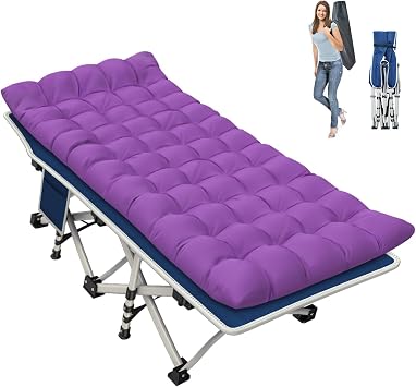 Cot, Camping Cot with Comfortable Thick Pad, Cots for Sleeping