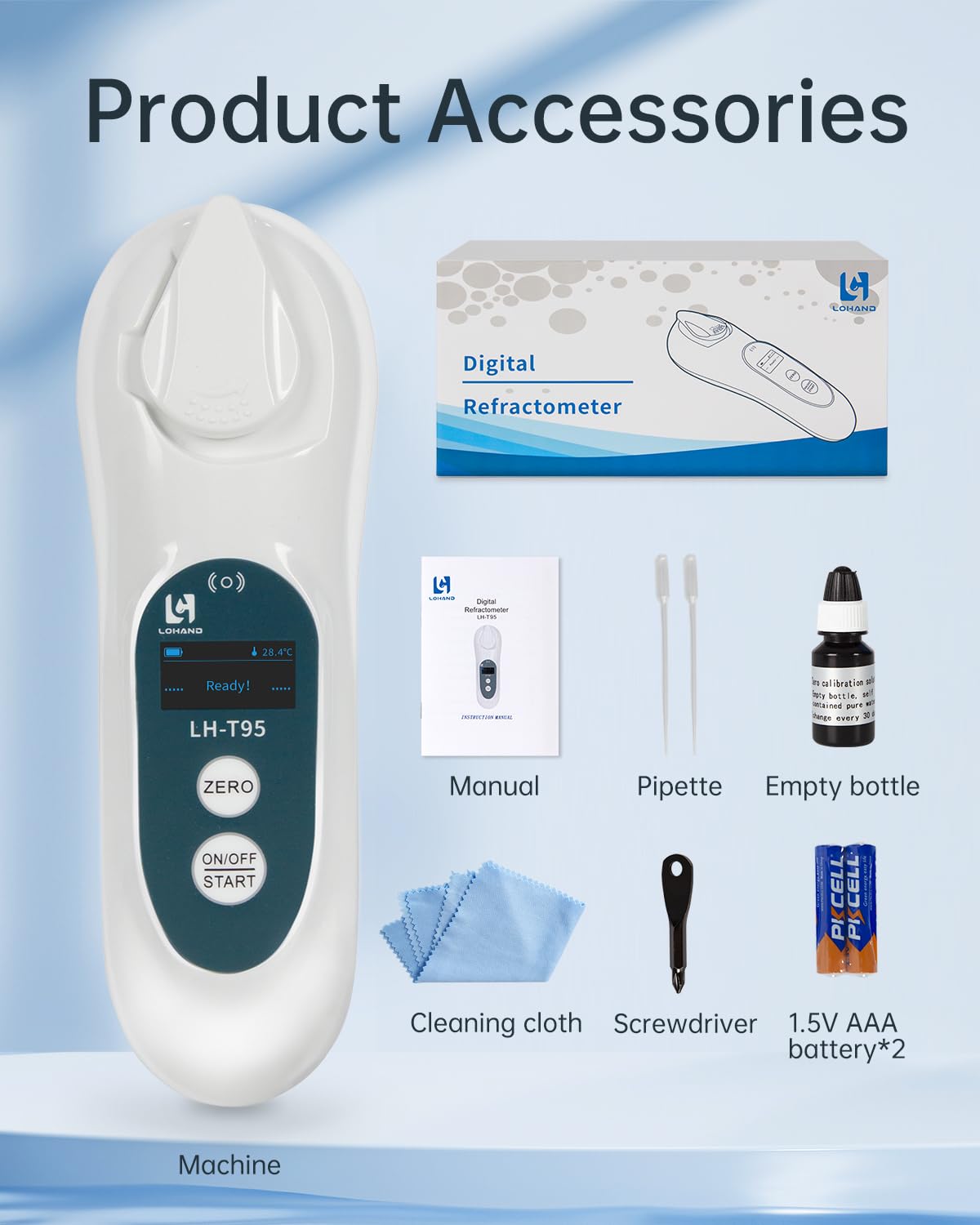 Digital Brix Refractometer - ATC Sugar Tester -9