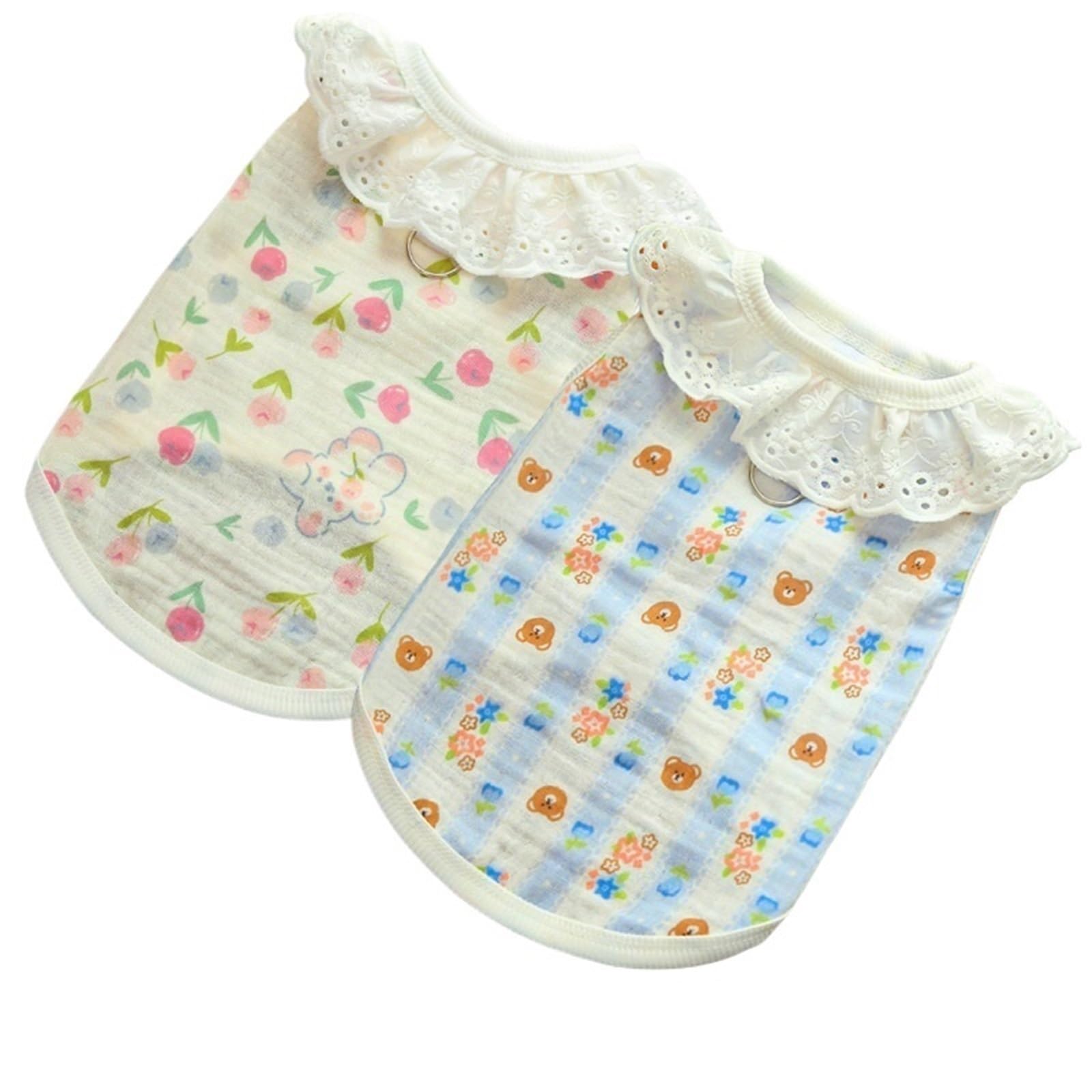 Chemise d'été rafraîchissante pour petit chien gilet dentelle mignonne
