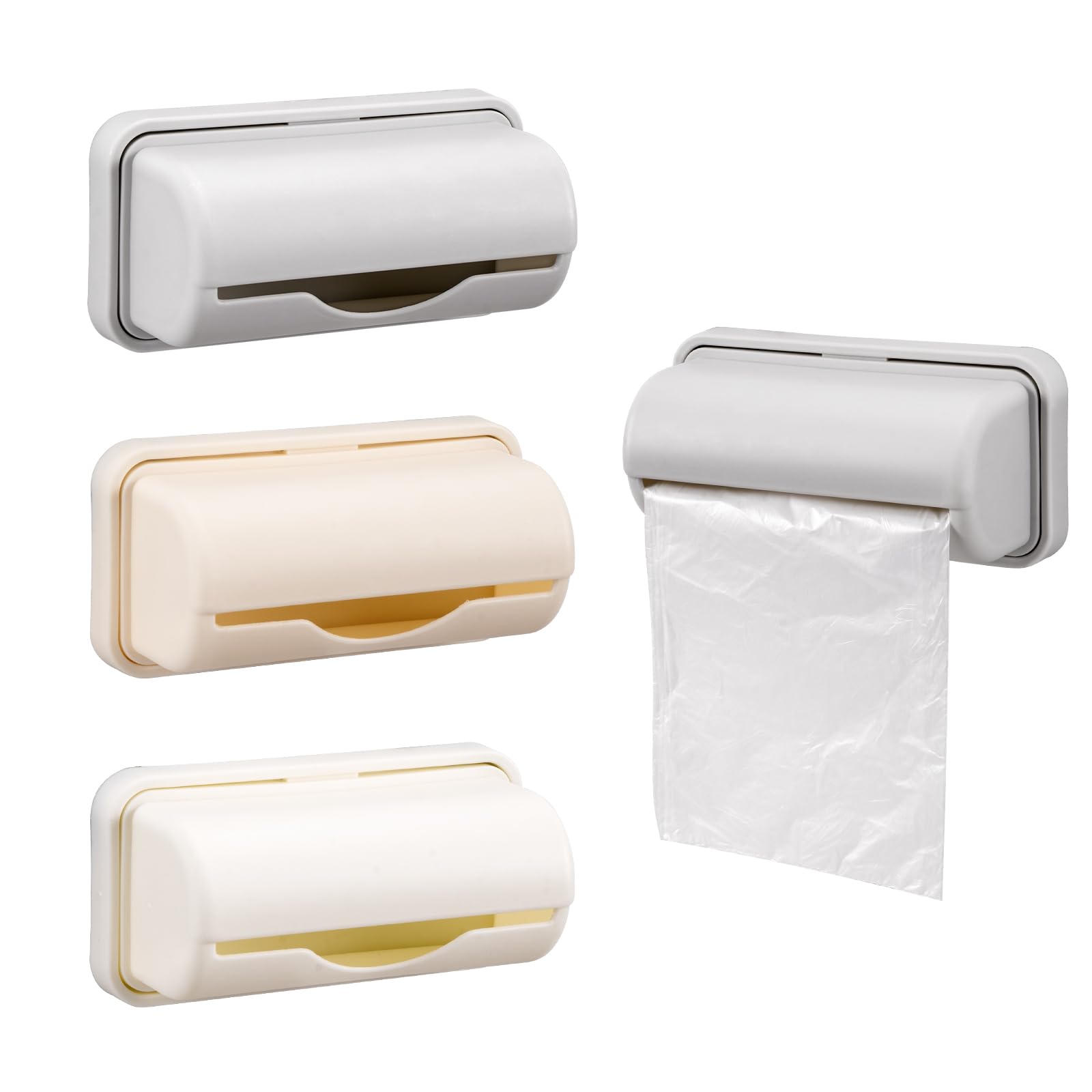 ChimimeDecor 3Pcs Trash Bag Dispenser, Wall Mount Trash Bag Holder, Plastic Grocery Bag Holder Large Opening Design Easy to Take Out for Kitchen