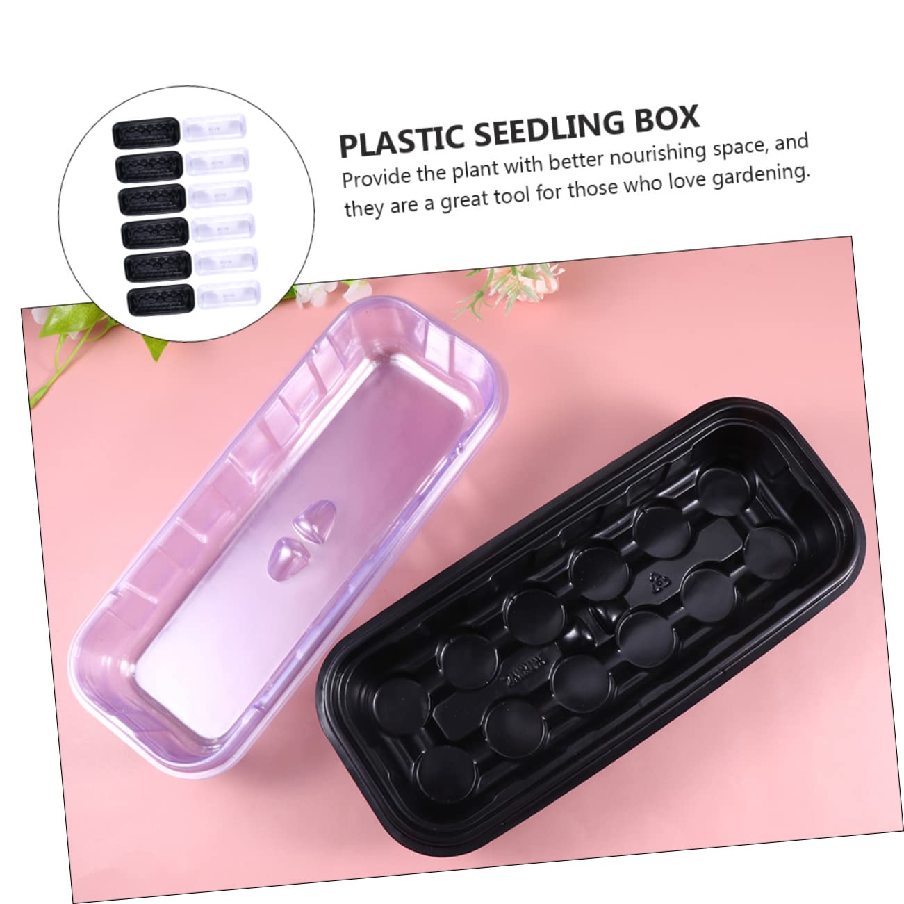 Toddmomy 12 Set Vassoi per Germinazione con Celle e Coperchi Trasparenti Scatola per Piante e Orticole per Sementi e Riutilizzabile e Riciclabile