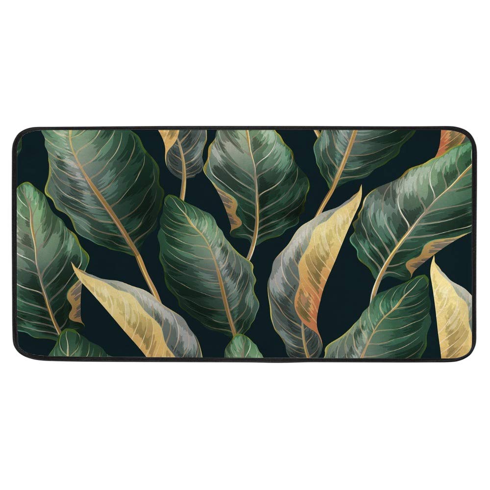 Tapis de cuisine antifatigue ergonomiques et étanches à motif botanique