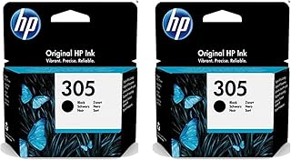 MAUQI 2 CARTRIDGE Hp305 - BLACK FOR HP DeskJet 2710 2720 2721 2722 2723 2724 DeskJet Plus 4110 4120 4122 4130 ENVY 6010 6020 6022 603030 6032 ENVY Pro 6420 6422 6430 6432 (2 Cartridges: x2 BLACK)