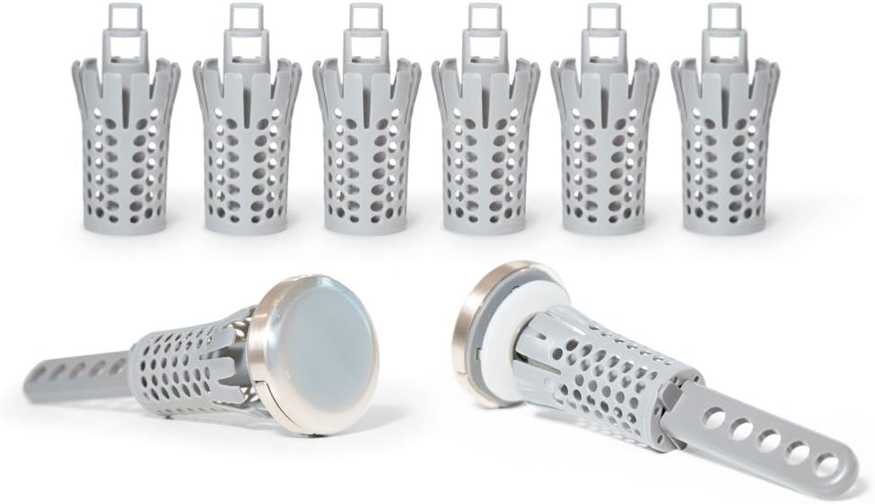 Drain Strain Sink Drain Hair Catcher Ultra-Saver Pack | 2 Clog Free Pop-Up Stoppers with 6 Extra Hair Catcher Baskets | Fits Most 1.25" - 1.5" Bathroom Sink | As Seen on Shark Tank | Brushed Nickel