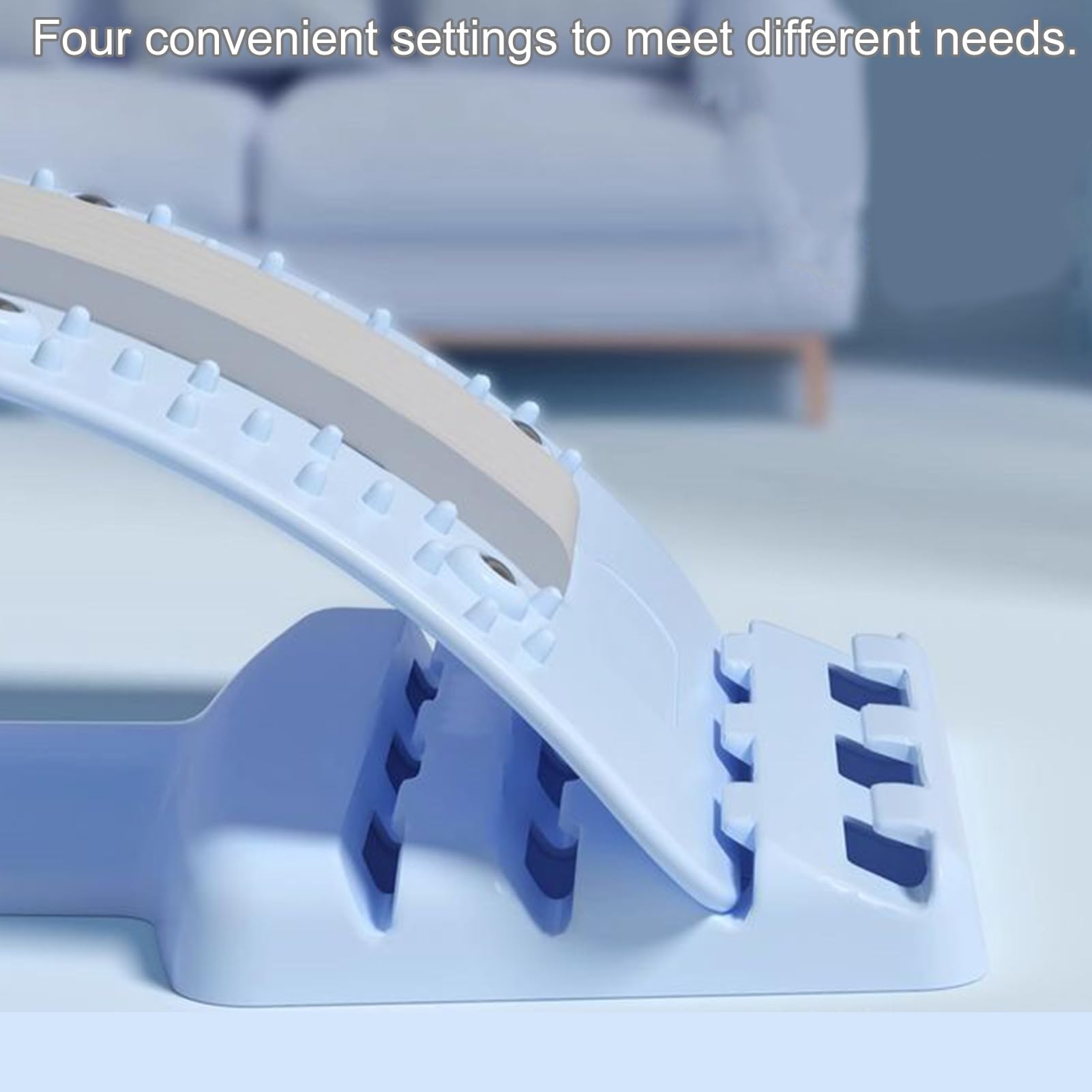 Rückenstützbrett Lendenwirbel Lsäule Massagegerät 4Stufig Einstellbar, Rückenstrecker Gerät Ergonomisch, Rückendehner Orthopädischer & Nackenstrecker, Rückentrainer Für Schmerzlinderung Wirbelsäulen