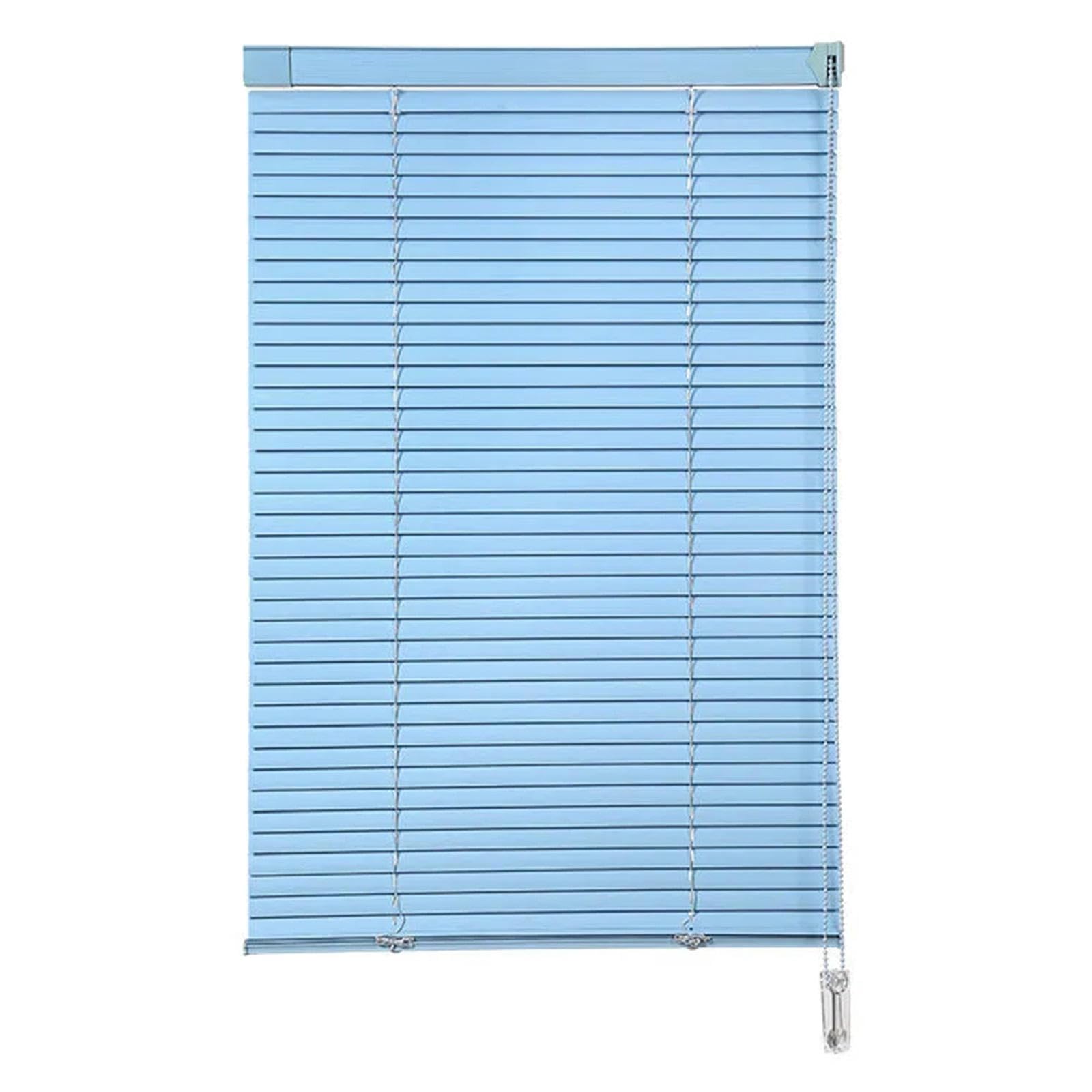 Pxzybd W×H Venetian Blinds Blue,Metal Aluminium Venetian Blinds,25Mm Slats,Windows Treatment Shutters,Blackout/Heat Insulation/Privacy Horizontal Blinds Curtains,For Home Office,-110×110Cm(43 * 43In)