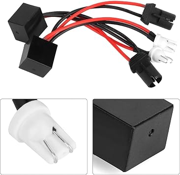 Dioche Led Decoder, Error 501 Led Decoder, 2Pcs T10 Led Canbus Headlight Decoder Device Anti-Flicker Resistors Error Canceller