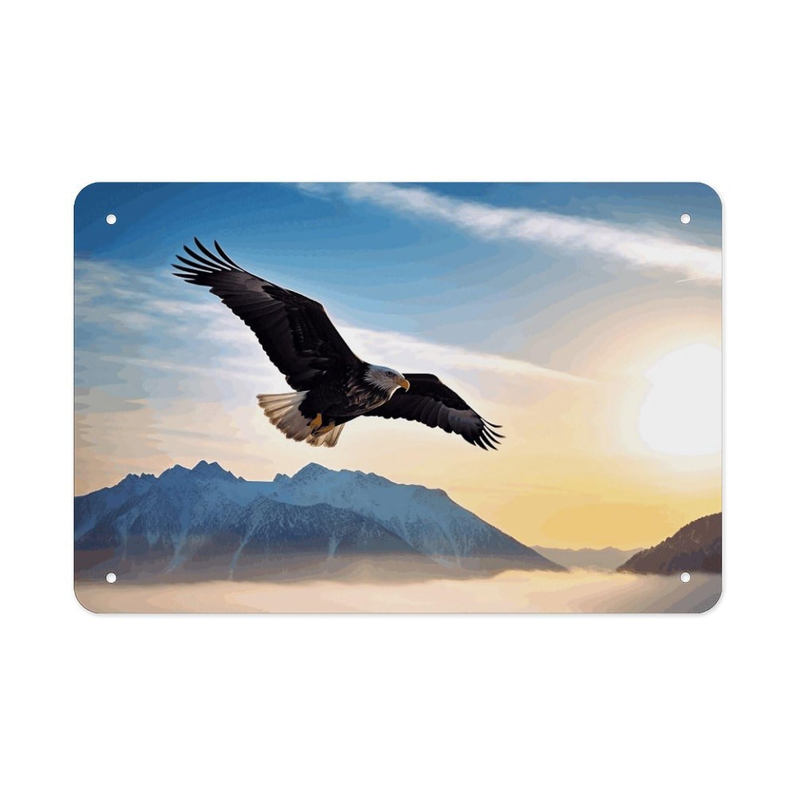 Fodpand Style Eagle Mountains Wall Art Metal Signs Tin Sign