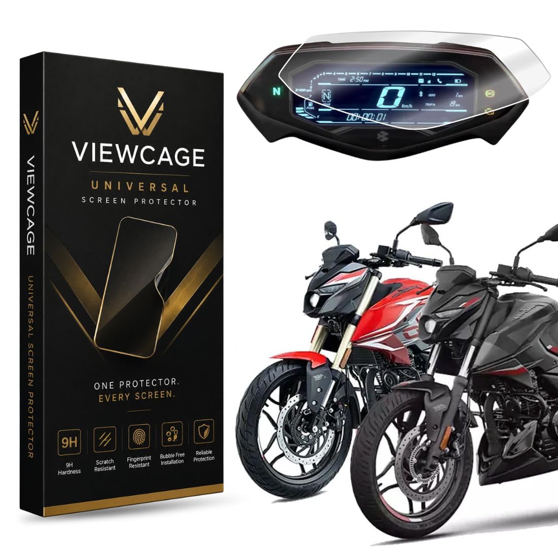 Bajaj Pulsar N150 N160 N250 Meter Screen Protector Tempered Glass Guard | HD Clear Instrument Cluster Protection Film | Anti Scratch Bubble Free Display Shield-image-44