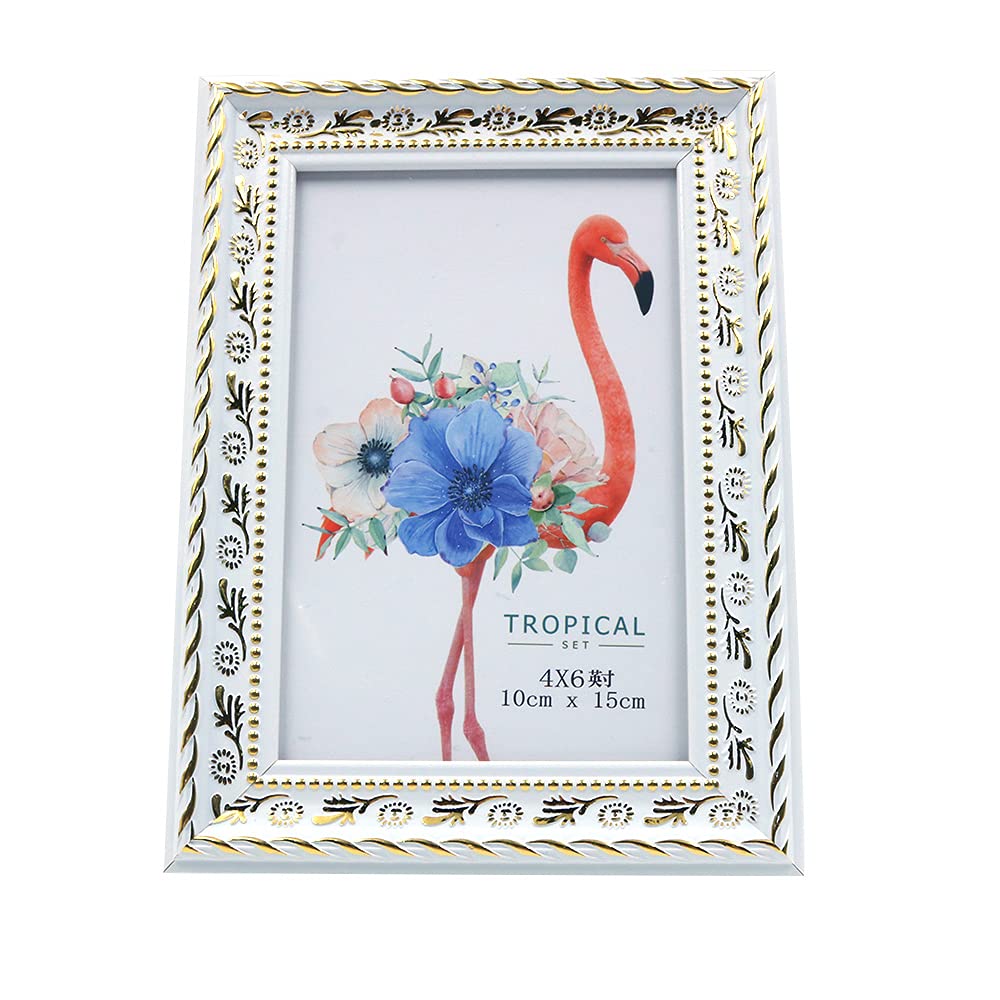 CENPEK Photo Frames 6 Inch (10.2 * 15.3cm) Wooden Picture Frames with Glass for Desktop Display and Wall Mounting (White)