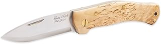 Lars Falt Slip Joint 7cm Böhler N690 stainless steel/Scandi grind, Curly Birch - Casstrom
