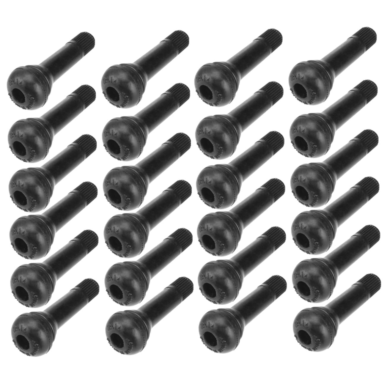 Tige de Pneu Tr414 100 Pièces Alliage de Zinc et Caoutchouc Noir