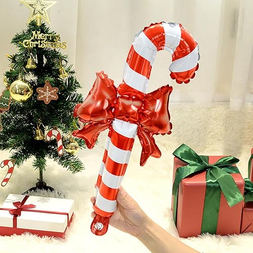 Miniatura 6 de 5 globos de Papá Noel, globos de papel de aluminio de Papá Noel para suministros de fiesta de Navidad, decoración de fiesta de cumpleaños