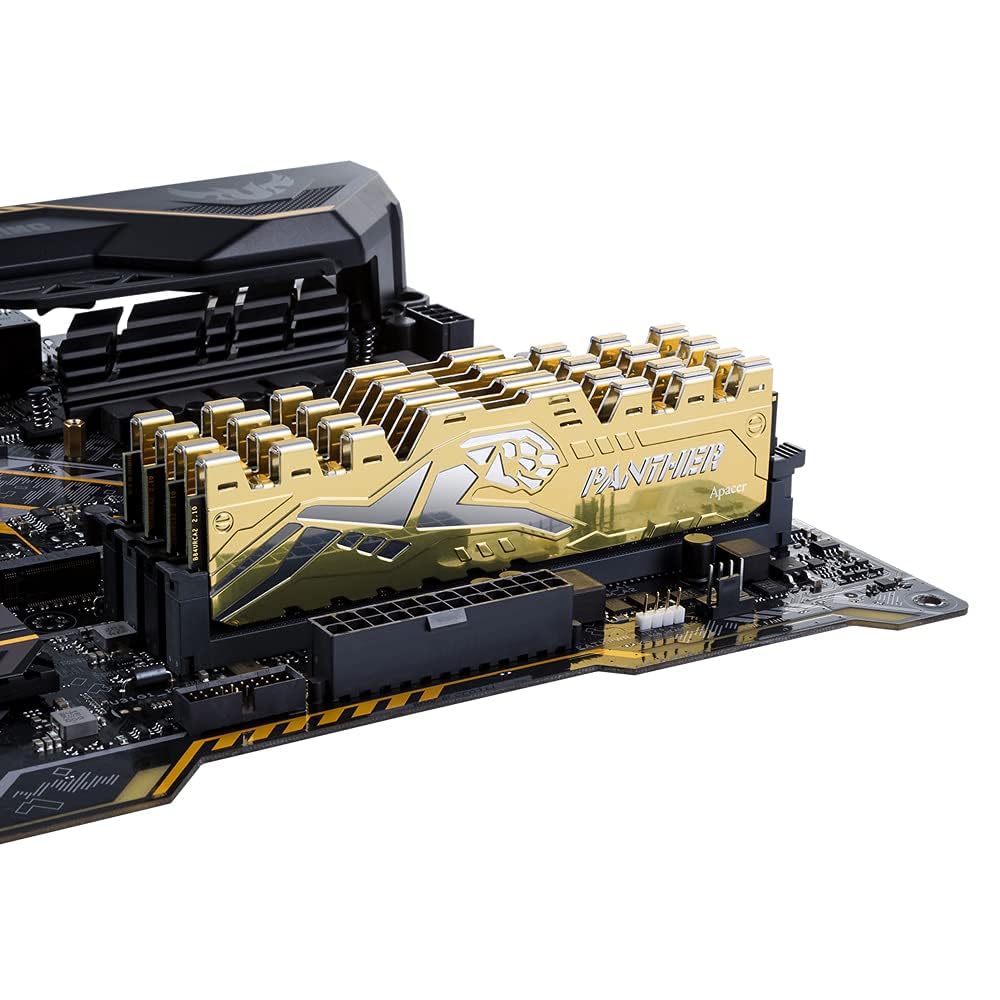 Apacer Panther Golden Dimm Desktop RAM, 32GB(16GB X 2), 3200Mhz