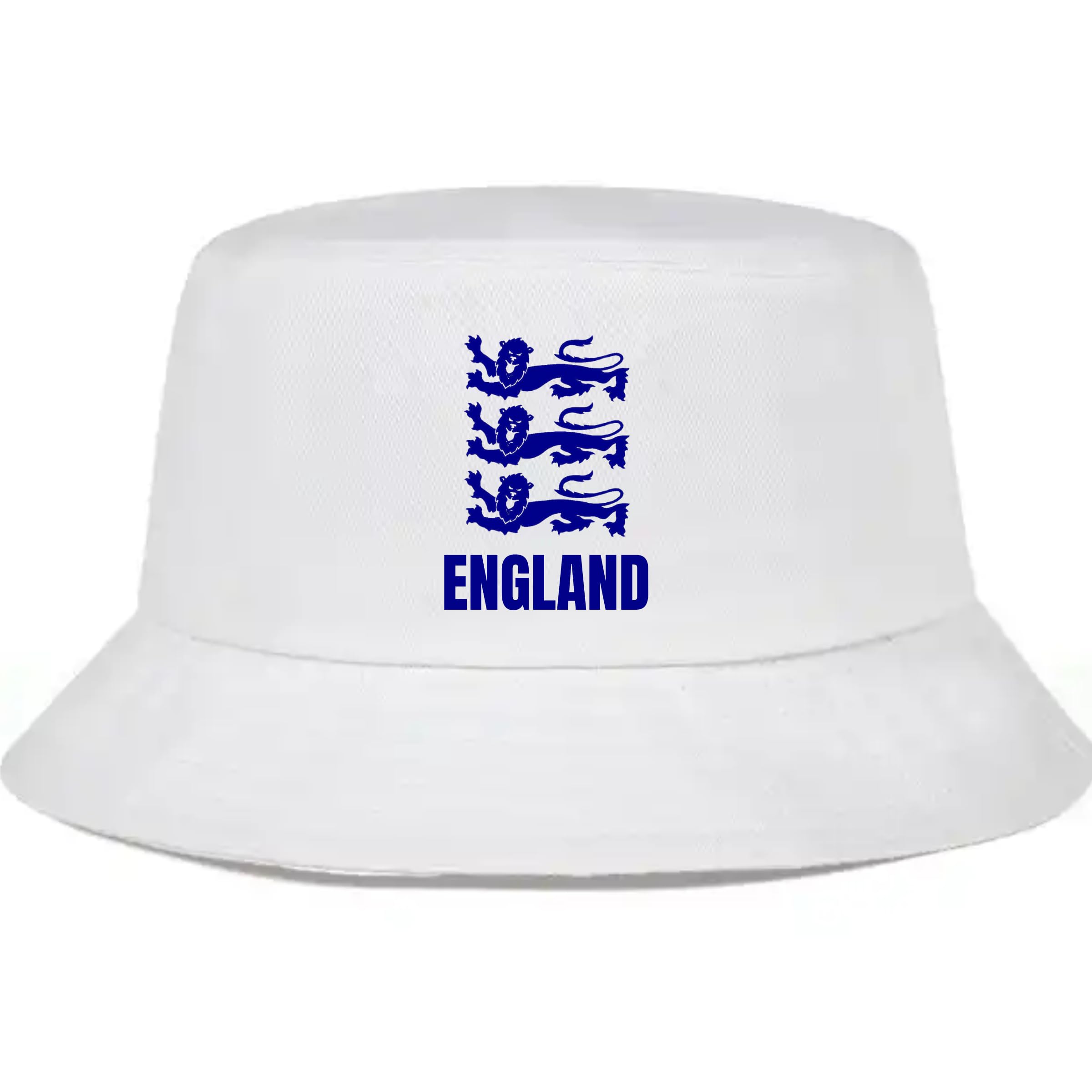 Fidra Fashion Accessories Unisex White Fidra England Cotton 3 Lions Bucket Hat. Fast Uk Post 58/59Cm One Size Fits All Small To Xlarge. 48-72 Hour Delivery