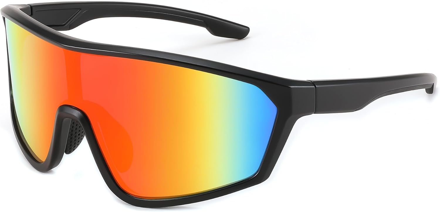 FEISEDY Cycling Sunglasses Men Women, UV400 Protection for Baseball Cycling Sun Glasses Youth 8-12 B0085