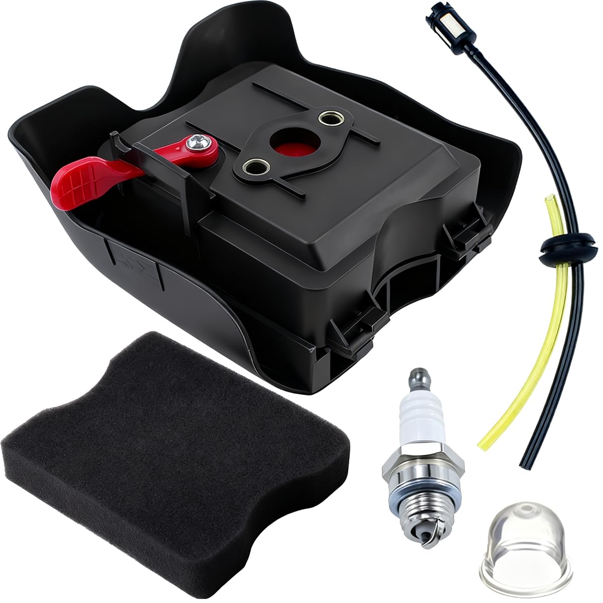 ZAMDOE Kit filtro aria di ricambio per decespugliatori CG430 BC430 CG520 BC520 43CC 49CC 52CC 40F-5 44F-5 Motori a 2 tempi, decespugliatori, coperchio e alloggiamento filtro aria, ricambi