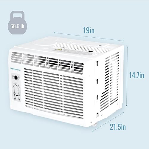 Miniatura 9 de Keystone Aire acondicionado de ventana y pared de 8,000 BTU con calefacción suplementaria de 3,500 BTU, 115 V, unidad de aire acondicionado para