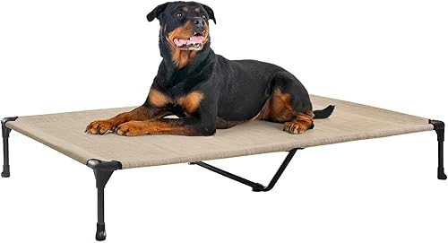 Miniatura 44 de Veehoo Cama Elevada para Perros al Aire Libre para Perros Pequeños, Camas Cots Elevadas Refrescantes para Perros Plataforma de Entrenamiento Fuera