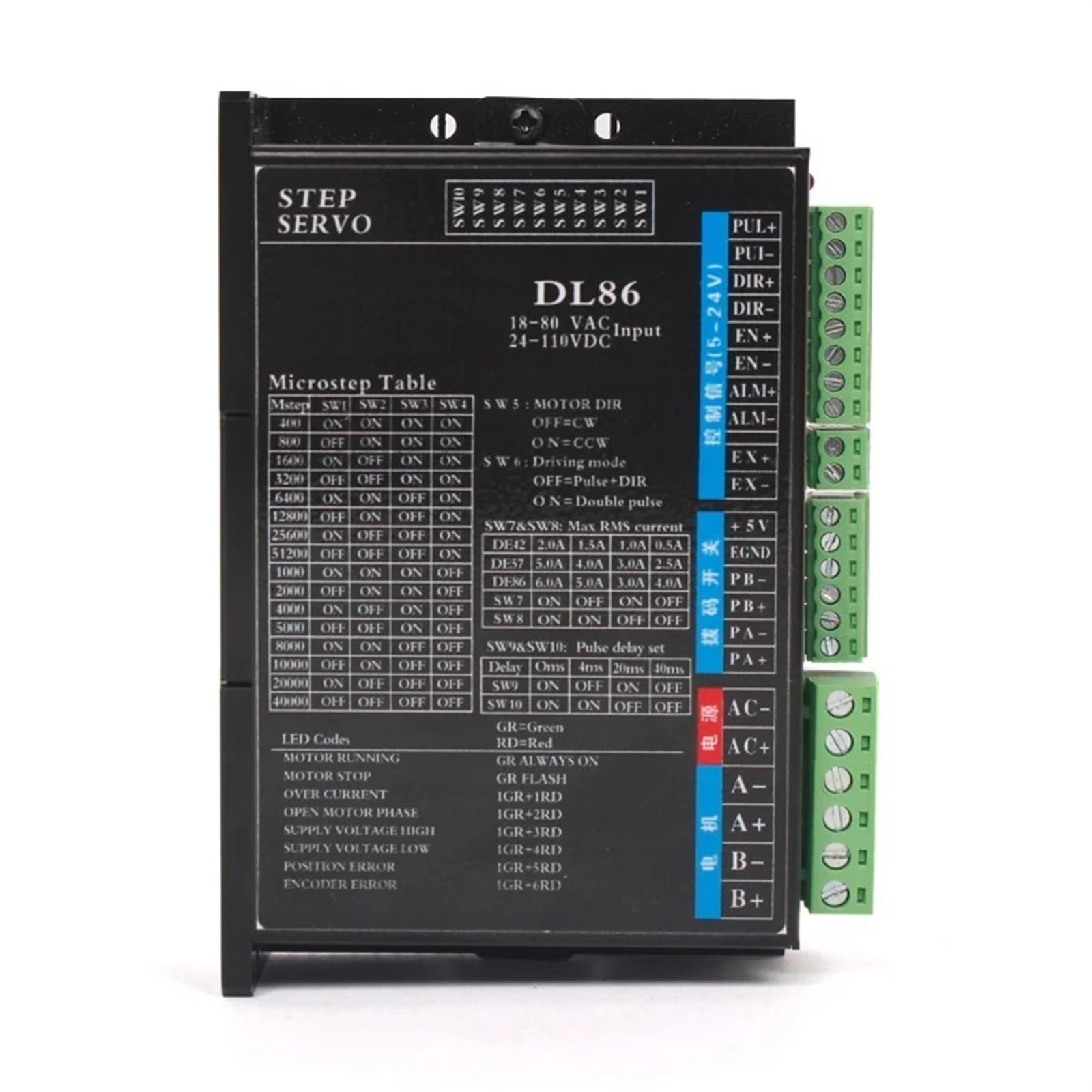 Kit de pilote de moteur pas à pas en boucle fermée Nema 34 1 pièce 8,5 Nm 5,8 A 2 phases 4 fils 86 mm bride moteur pas à pas en boucle fermée hybride Outils
