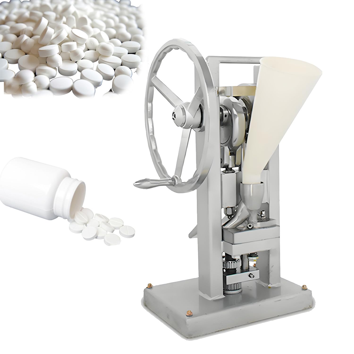 Manuelle Tablettenpresse,Labor-Pulvertablettenpresse,Tablettenpresse Für Zuckerpillen,Manuelle Tablettenpresse Für Haushalt,DIY Milchtabletten Tabletten Selbstbaumaschine