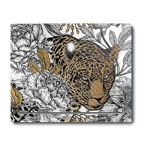 Image of MightySkins Carbon Fiber Skin Compatible with Alienware X16 R1 (2023) Full Wrap Kit - Bronzed Leopard | Protective, Durable Textured Carbon Fiber Finish | Easy to Apply | Made in The USA